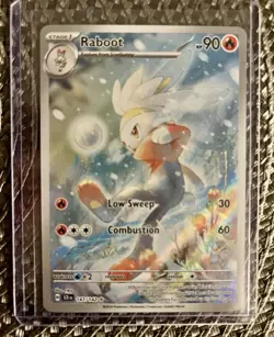 Pokemon Stellar Crown - Raboot 147/142 SCR English - Illustration Rare NM - Image 1