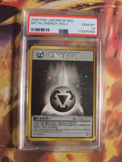Pokemon Card Metal Energy Metall Energie Neo Genesis Holo Gsnw Japanese PSA 10 - Image 2