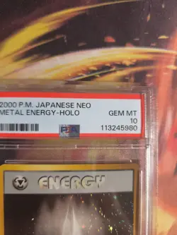 Pokemon Card Metal Energy Metall Energie Neo Genesis Holo Gsnw Japanese PSA 10 - Image 4