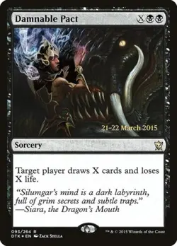 Damnable Pact -Foil Medium Play MTG Promos: Prerelease Cards - Image 1