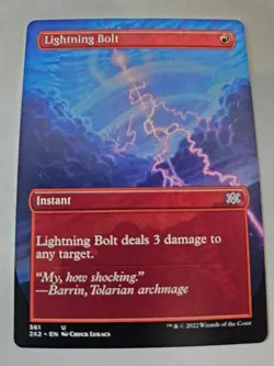 MTG - Lightning Bolt Borderless Double Masters 2022 - Image 1
