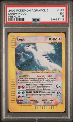 Carte Pokemon Lugia - Cristal Carte Holo Aquapolis - 149/147 - FR PSA 5 - Image 1
