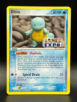 Ditto GAMES EXPO Card- Ex Delta Species 64/113-Super Rare Pokemon Promo -NM - Image 1