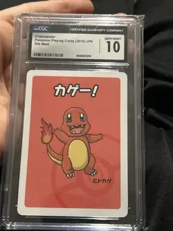 CGC 10 GEM MINT Pokemon Japanese Charmander Old Maid Playing Card - Image 2
