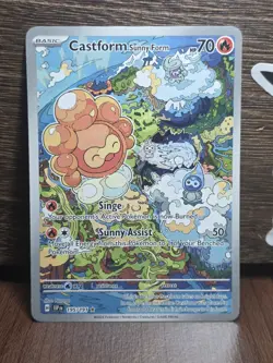 NM Castform Sunny Form 195/191 IR - Surging Sparks - Pokemon Card - Image 1