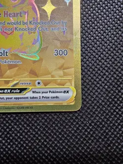 Pokemon TCG Pikachu EX Gold Full Art Hyper Rare Card 247/191 Surging Sparks - Image 4