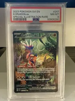 2023 POKEMON SVI EN-SCARLET & VIOLET SPECIAL ILLUSTRATION RARE KORAIDON EX PSA 8 - Image 1