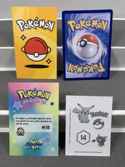 Pokemon Lot of 19 Cards and Stickers All Clefairy #35 Clefairy Only Pokemon Lot - Image 3