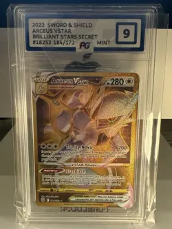 Pokemon - Sword & Shield Brilliant Stars Arceus VStar 2022 184/172 PG 9 - Image 1