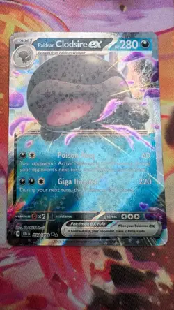 Pokemon TCG Paldean Clodsire EX 94/159 SV9: Journey Together NM Double Rare - Image 2