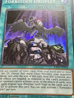 3x Forbidden Droplet | RA01-EN064 | Super & Secret Rare | NM | 1st Ed | YuGiOh! - Image 2