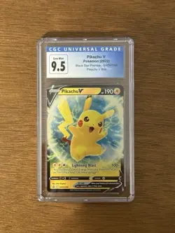 Pikachu V CGC 9.5 Gem Mint SWSH198 Black Star Promo 2022 Pokemon Card - Image 1