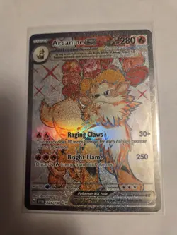 Pokemon TCG Arcanine EX Ultra Rare Card 224/198 Scarlet & Violet Base Set - Image 1