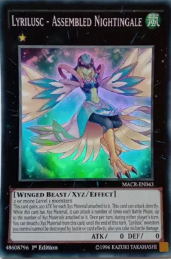 MACR-EN043 LYRILUSC - ASSEMBLED NIGHTINGALE SUPER RARE 1ST EDITION YuGiOh CARD - Image 1