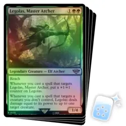 FOIL LEGOLAS, MASTER ARCHER X4 The Lord Of The Rings Magic MTG MINT CARD - Image 1