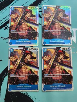 4x - Dracule Mihawk - OP01-070 SR (Blue) - One Piece Card Game TCG - English NM - Image 1