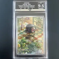 Get Graded 9.5 Mint+ 2023 Pokemon Ruler Of The Black Flame Lechonk Rare 120/108 - Image 1