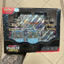 NWD Pokemon TCG Scarlet&Violet Paldean Fates Quaquaval EX Premium Collection Box - Image 1