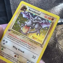 Aerodactyl Holo #1 PreRelease 1st Edition Fossil 1999 Pokemon MP Clean Front 🦖 - Image 4