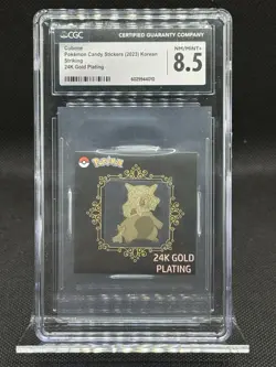 2023 Pokemon Korean Striking Candy Stickers 24K Gold Plating Cubone CGC 8.5 NM+ - Image 1