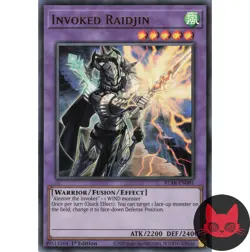 Yugioh Invoked Raidjin BLAR-EN081 Ultra Rare 1st Edition NM - Image 1