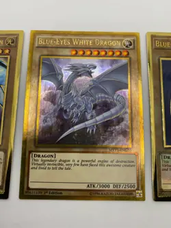 Yugioh Maximum Gold 1stED Blue Eyes White Dragon + Promo -Rare Variations- NM/M! - Image 3