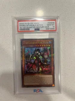 Yu-gi-oh Diabellstar The Black Witch Quarter Century Secret Rare PSA 10 - Image 2