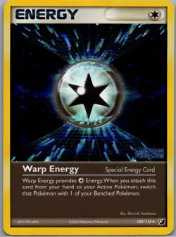 Warp Energy 100/115 Holo Unseen Forces - Pokemon Card - NM - Image 1