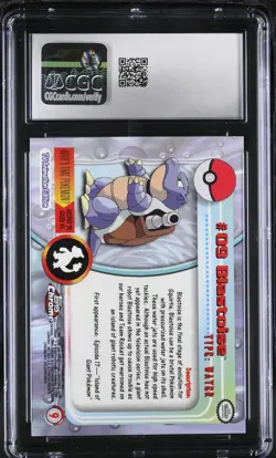 CGC 9 MINT Blastoise Topps 2000 Chrome Series 1 9 Chrome Pokemon Card - Image 2