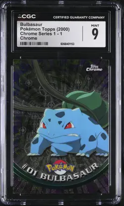 CGC 9 MINT Bulbasaur Topps 2000 Chrome Series 1 1 Chrome Pokemon Card - Image 1