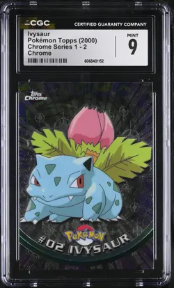 CGC 9 MINT Ivysaur Topps 2000 Chrome Series 1 2 Chrome Pokemon Card - Image 1