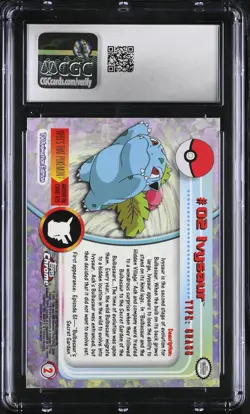 CGC 9 MINT Ivysaur Topps 2000 Chrome Series 1 2 Chrome Pokemon Card - Image 2
