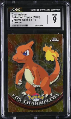 CGC 9 MINT Charmeleon Topps 2000 Chrome Series 1 5 Chrome Pokemon Card - Image 1