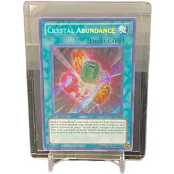 Crystal Abundance Secret Rare 1st Edition Yu-Gi-Oh! Card #RYMP-EN051 W/ Top - Image 1