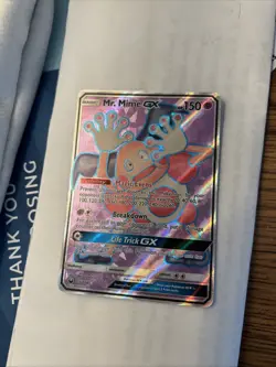 Pokemon TCG Mr. Mime GX S&M: Celestial Storm 156/168 Full Art Holo Foil Rare NM+ - Image 1