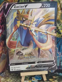 Pokemon TCG Zacian V Oversized Promos 138/202 Holo Promo Promo - Image 1