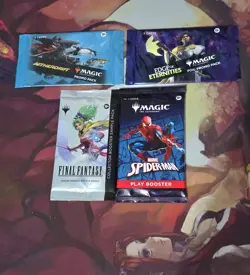 MTG 4 Pack Lot w/ Final Fantasy Collector Booster Sample Pack, EOE Foil Promo! - Image 1