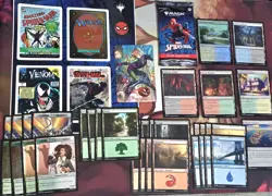 MTG Spiderman Bulk Lot w/ 1 Pack, Mythic, Rares, UC, Free Promos! 350+ Cards SPM - Image 2