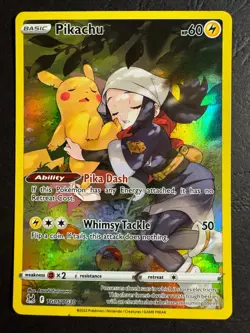 Pikachu TG05/TG30 Trainer Gallery Pokemon SWSH Lost Origin Near Mint - Image 1