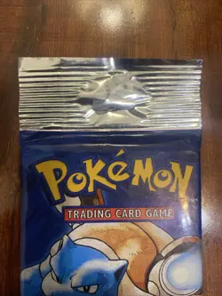 Pokemon Base Set Booster Pack LONG CRIMP Blastoise Art! Brand New/Sealed! 💎 - Image 3