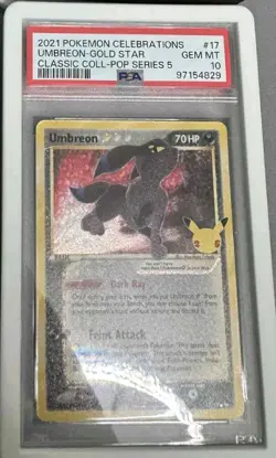 PSA 10 Umbreon Gold Star 17/17 Celebrations | Pokemon TCG 25th Anniversary - Image 1