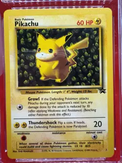 Pikachu 1999 Black Star Promos 1 Pokemon League CGC 8 MINT/NM TCG Vintage - Image 2