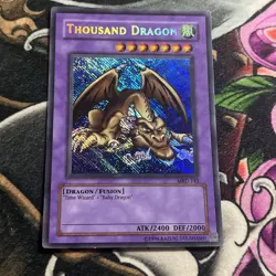 Yugioh Thousand Dragon MRD-143 Secret Rare Reverse Foil Error NM - Image 2