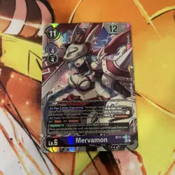 Mervamon Bt11-086 SR FOIL LP Digimon Card Game - Image 1