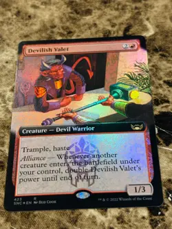 DEVILISH VALET Magic MTG Streets of New Capenna Extended Art Foil - Image 1