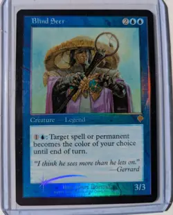 Magic the Gathering BLIND SEER #47/350 Foil Invasion Blue 2000 Rare - Image 1