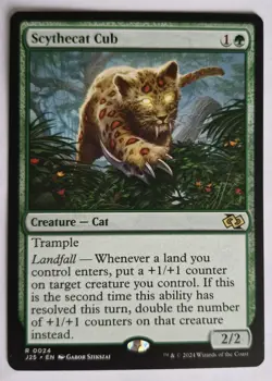 Scythecat Cub RARE Foundations Jumpstart Near Mint MTG #0024 - Image 1