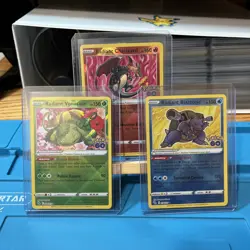 Radiant Charizard Radiant Blastoise Radiant Venusaur Set Pokemon Go TCG NM CLEAN - Image 1