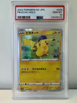 2022 Pokemon GO JPN Pikachu Holo #028/071 R PSA 10 GEM MINT S10b - Image 1