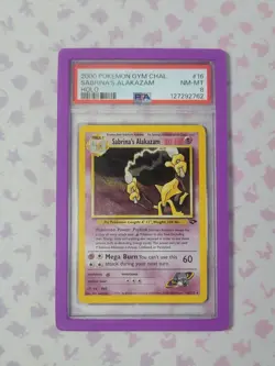 2000 POKEMON GYM CHALLENGE #16/132 SABRINA'S ALAKAZAM HOLO PSA 8 - Image 1